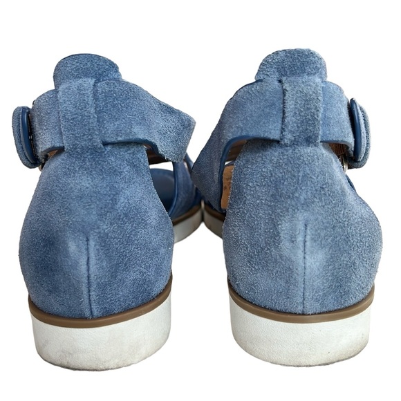 Sofft Mirabelle Blue Suede Sandal with Side Buckle Size 8.5 - Picture 3 of 14
